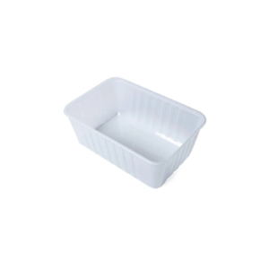 Genfac 1000ml Ribbed Rectangular Clear Container x 500