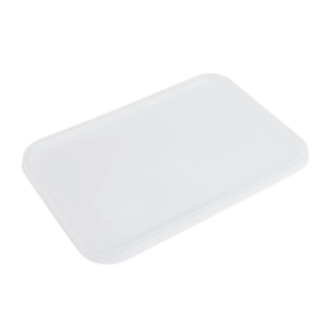 Genfac Rectangular Ribbed Clear Lids 500-1500ml x 500