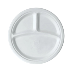 Sugarcane Plate Round 3 Compartment x 500
