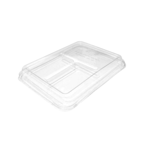 Sugarcane 3 Compartment Tray PET Lid x 200