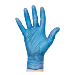 Vinyl Gloves Blue Powder Free x 100